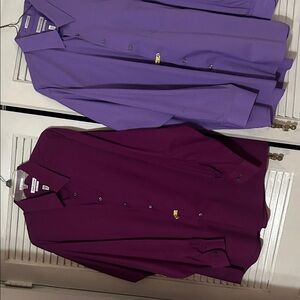 Van Heusen Purple and Dark Purple Dress Shirts